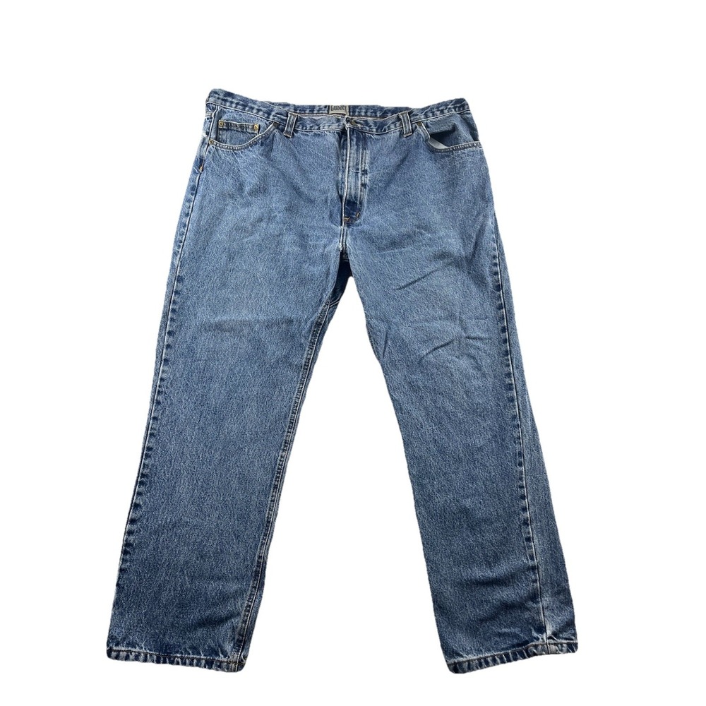 Diamond Gusset Relaxed Fit Industrial Blue Jeans Work Denim Men's 46x30 MADE USA